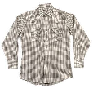 Vintage 80s Ely Cattleman Western Shirt Mens Large Pearl Snap Cowboy Long Sleeve